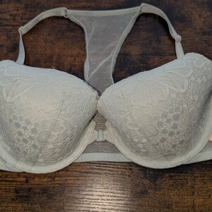 Lace Women's Bra - Cream/light Blue